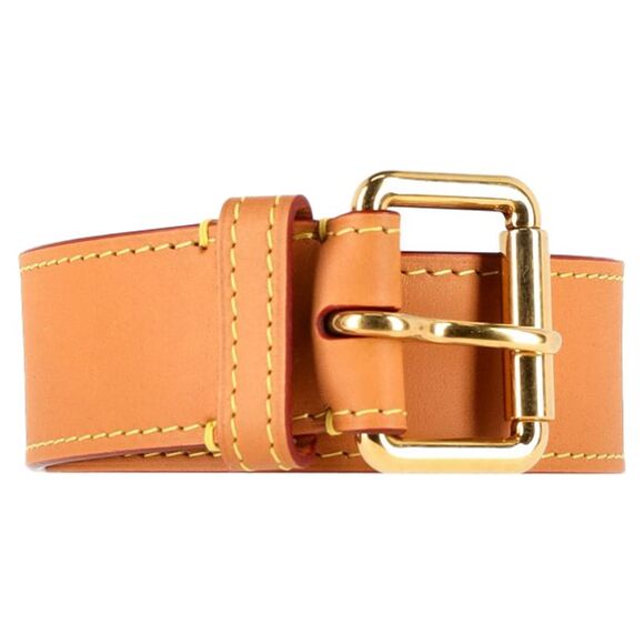 Louis Vuitton Buckle Belt in Beige Leather - Picture 1 of 6